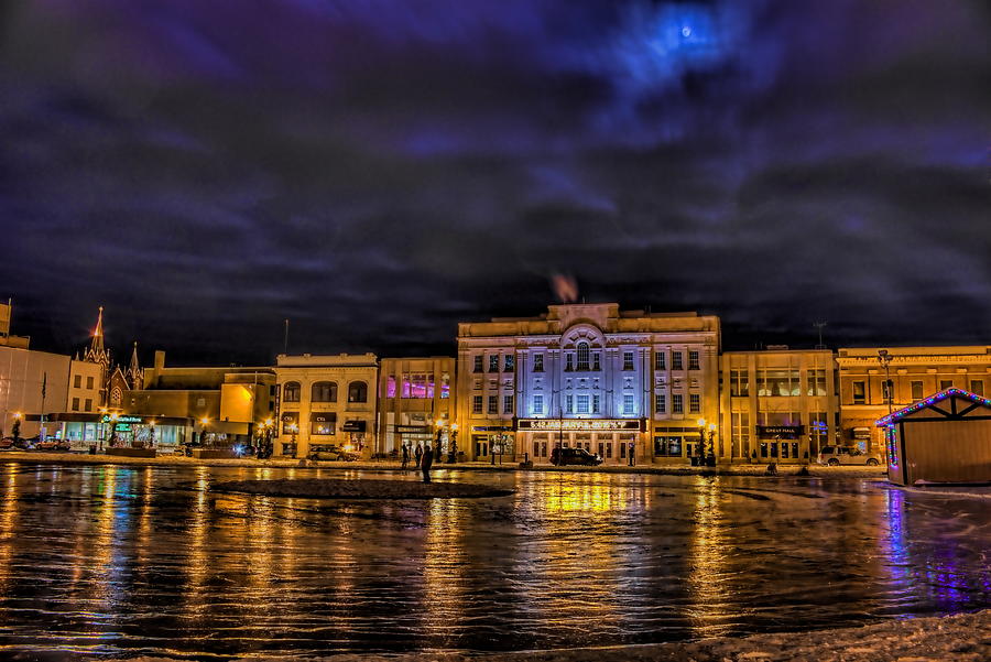 Wausau Ice Rink After Dark Photograph by Dale Kauzlaric