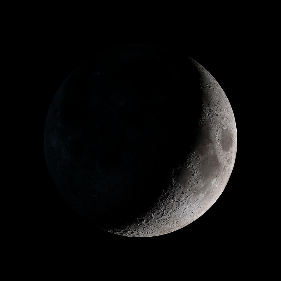 Waxing Crescent Moon by Nasa / Gsfc-Svs / Science Photo Library
