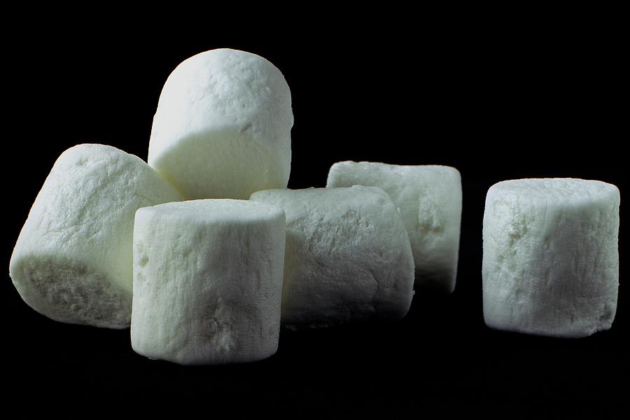 Pile of Marshmallows Photograph - White Marshmallows by Romulo Yanes