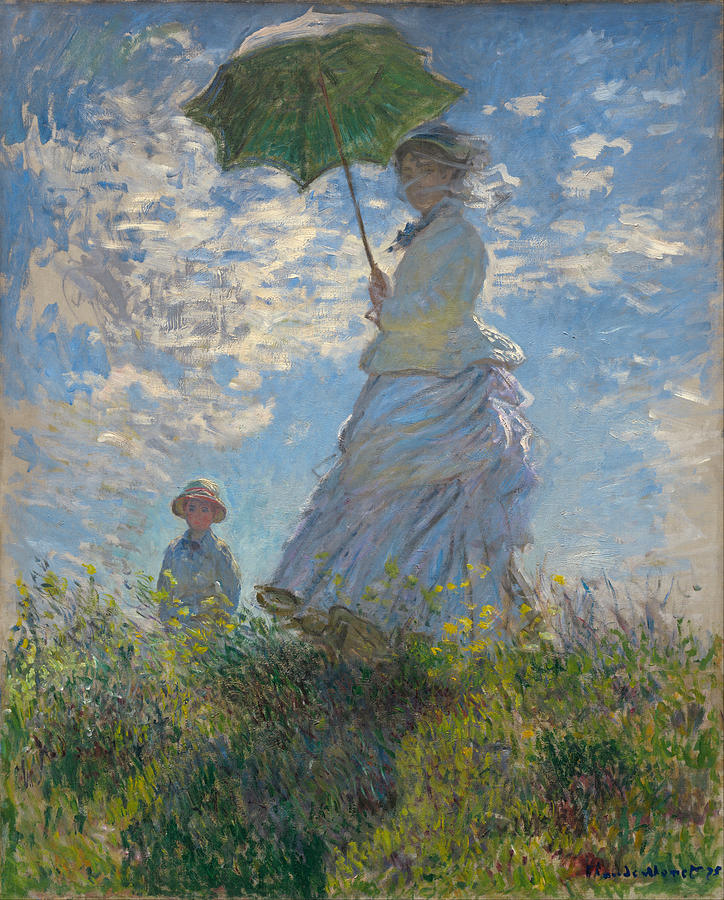 Woman with a Parasol Madame Monet and Her Son Digital Art by Georgia Clare