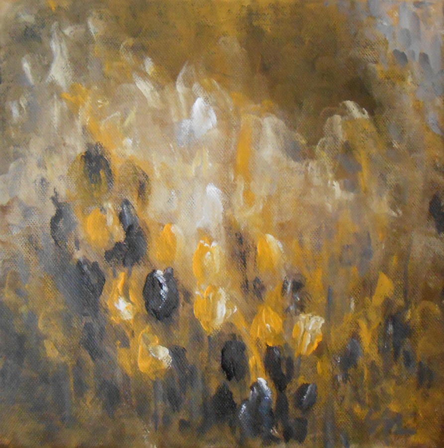 Yellow and Purple Painting by Jane See