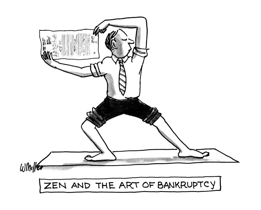 Zen and the Art of Bankruptcy Drawing - Zen And The Art Of Bankruptcy by Warren Miller