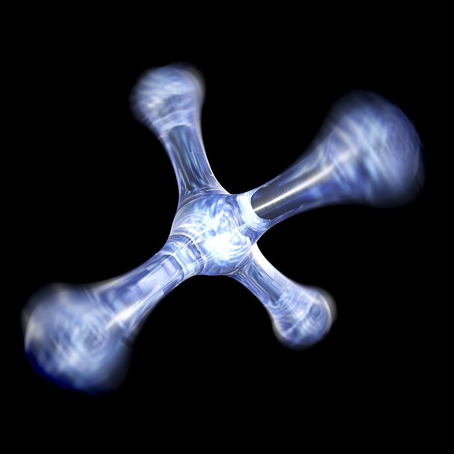 Quantum Atom Model #1 by Alfred Pasieka / Science Photo Library