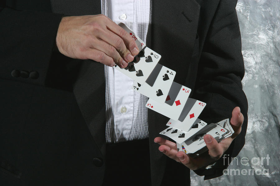 Shuffling Cards #1 by Ted Kinsman