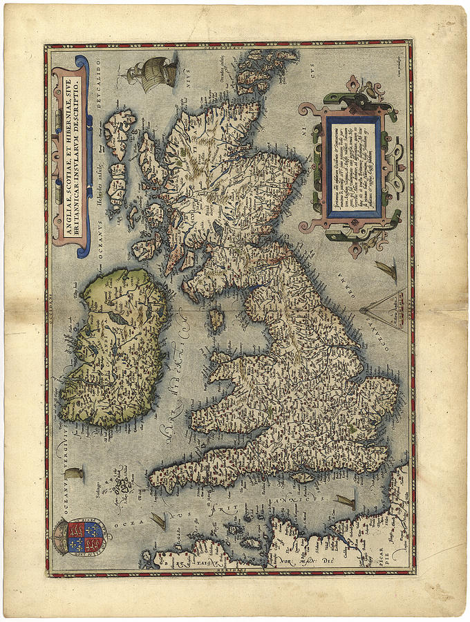 16th Century Map Of The British Isles by 