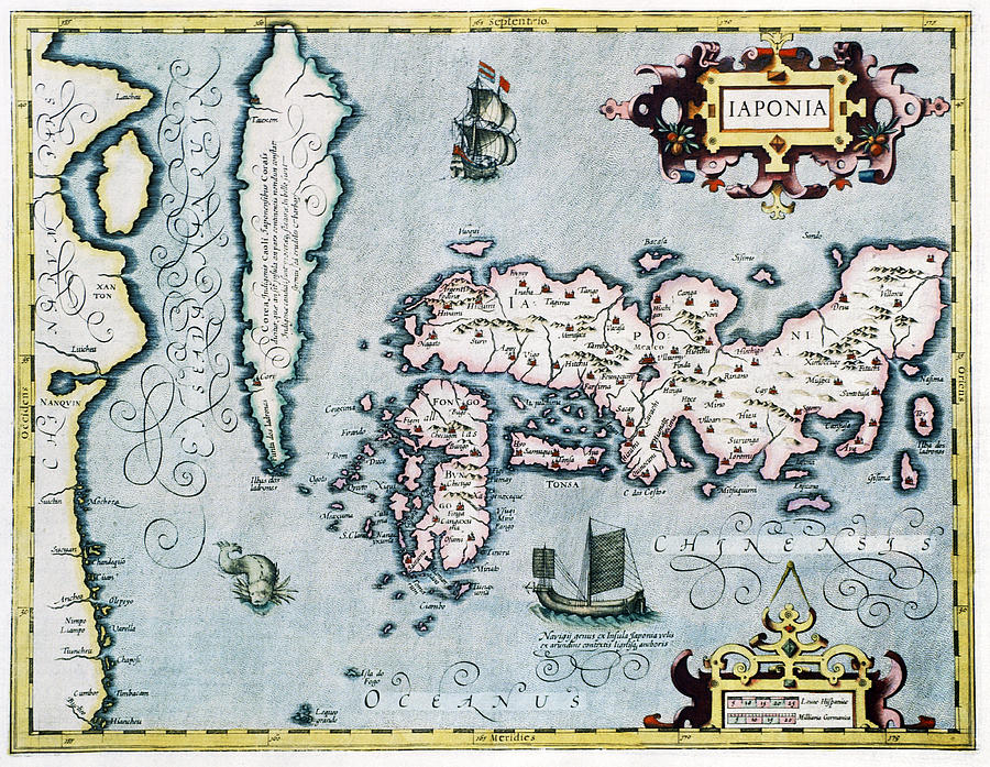 17th Century Map Of Japan by Georgette Douwma / Science Photo Library