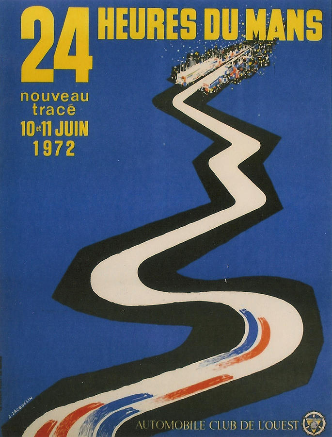1972 Le Mans Race Poster Digital Art - 24 Hours of Le Mans - 1972 by Georgia Clare