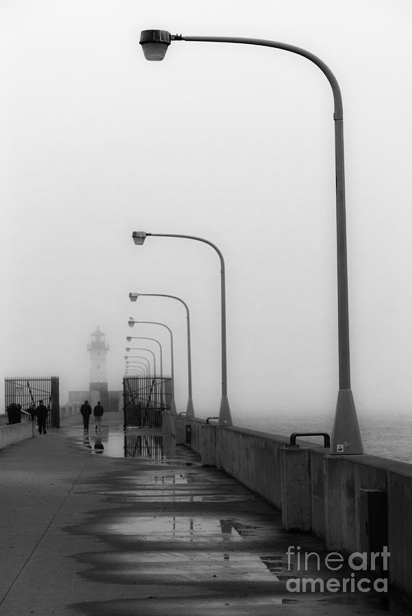 Canal Park Lighthouse In Fog Photograph by Duluth To Door County Photography