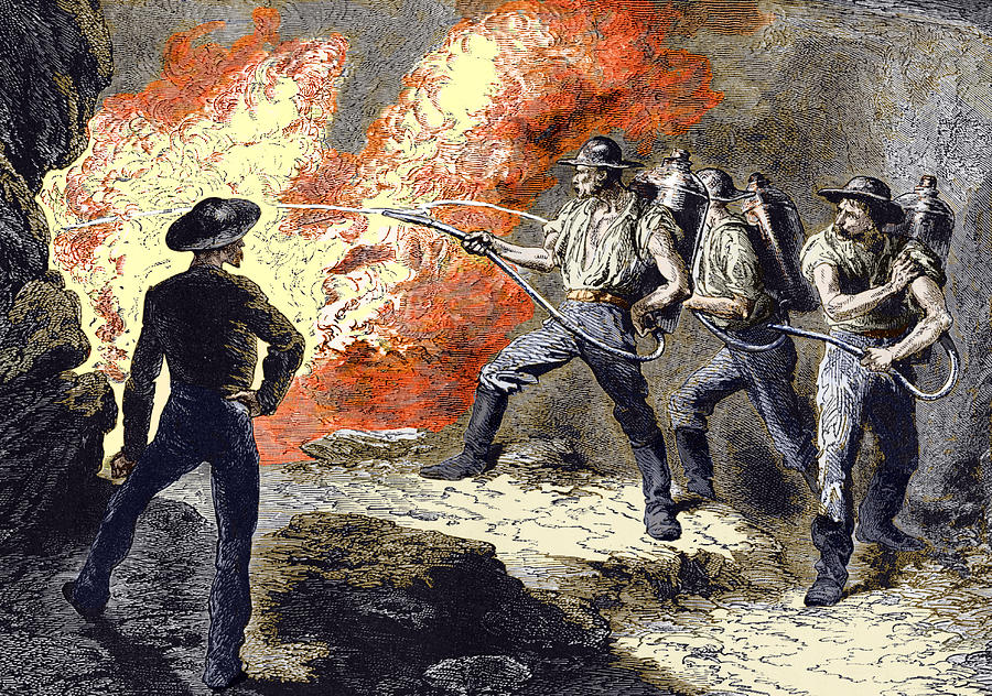 Coal Mine Fire, 19th Century by Sheila Terry / Science Photo Library