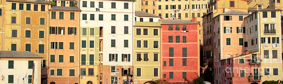 Facades of Camogli - Camogli Italy Photograph by Roche Fine Art