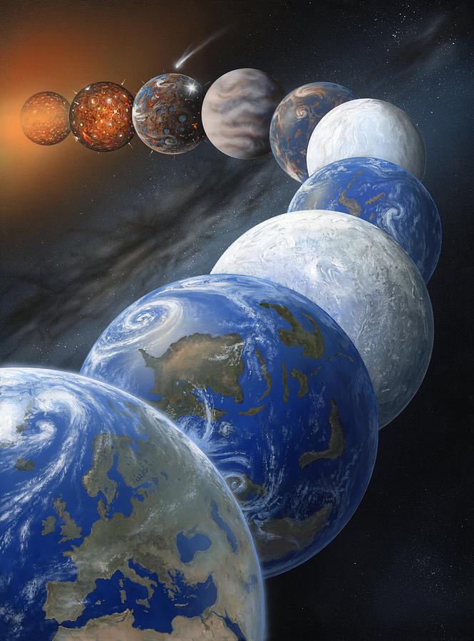 Formation Of The Earth, Artwork by Richard Bizley / Science Photo