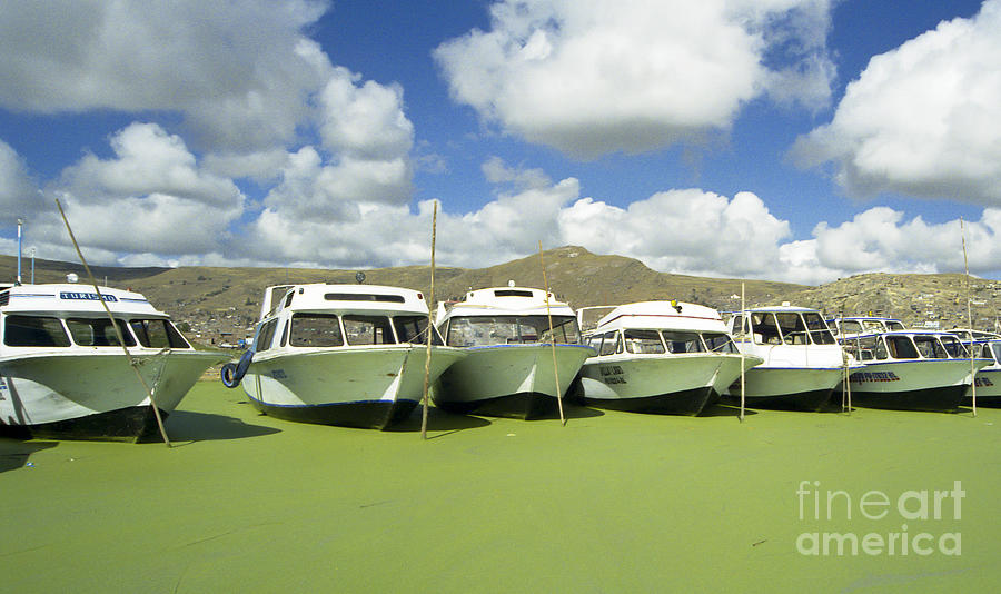 Lake Titicaca Boat Harbor Photograph by Darcy Michaelchuk