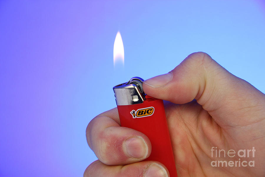 cigarette with lighter Lit Cigarette Lighter by Photo Researchers, Inc