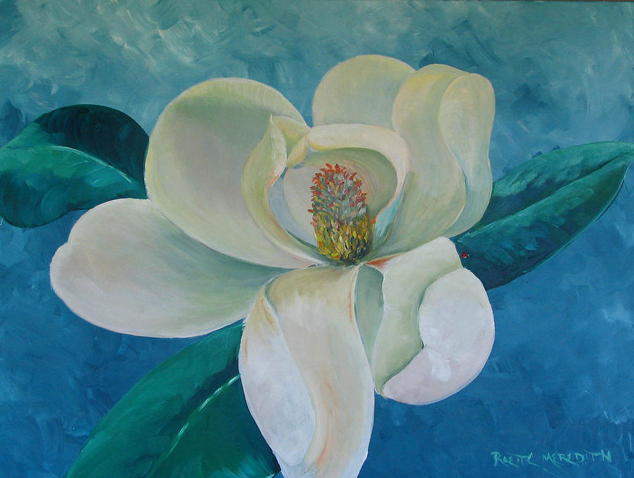 Magnolia Painting by Raette Meredith