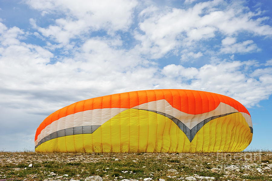 Paraglider sail on ground Photograph by Sami Sarkis Photography