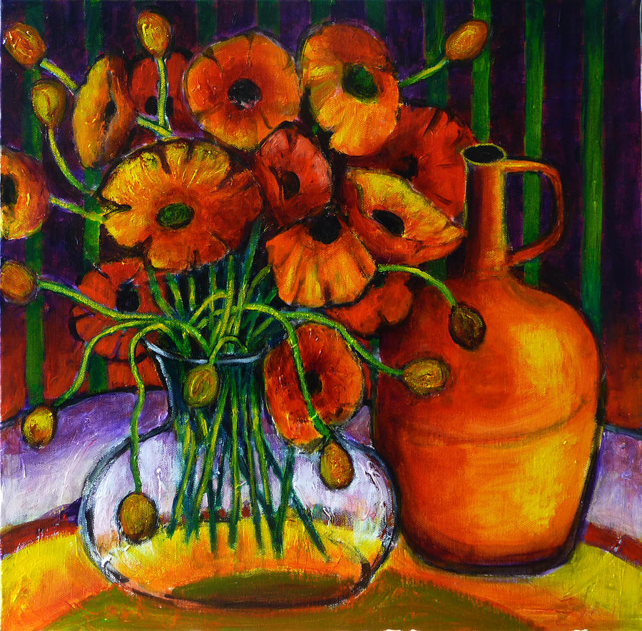 Poppy after dark Painting by Jeremy Holton