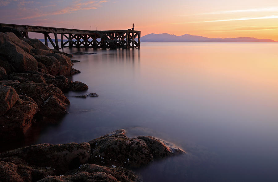 Portencross Sunset Photograph by Grant Glendinning