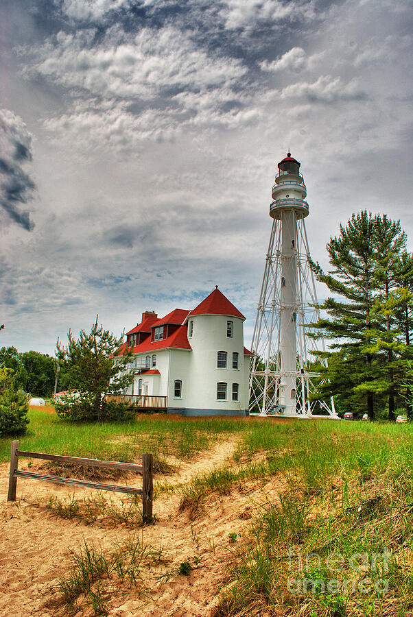 Historic Lighthouse and Keeper's House Photograph - Rawley Point Lighthouse by Duluth To Door County Photography