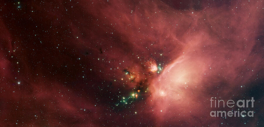 Rho Ophiuchi Nebula, star system in the constellation in Ophiuchus by Nasa