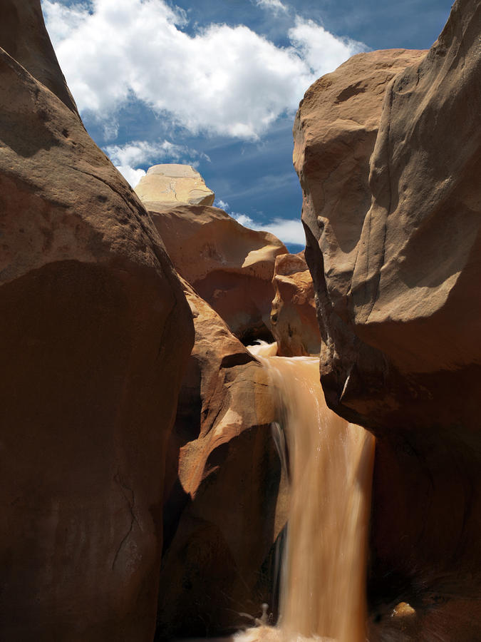 The Red Clay Faces of  Willis Creek.  Utah. Photograph by Joe Schofield