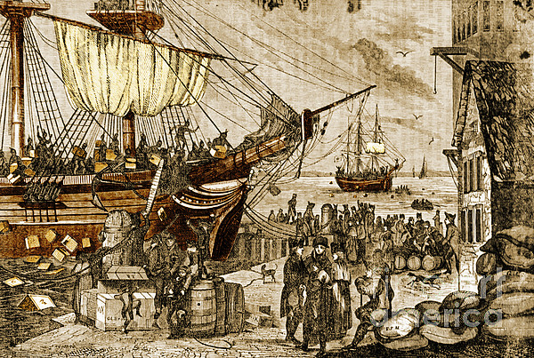 ハナヒゲ+4 Boston Tea Party, 1773 #4 Jigsaw Puzzle by Photo Researchers