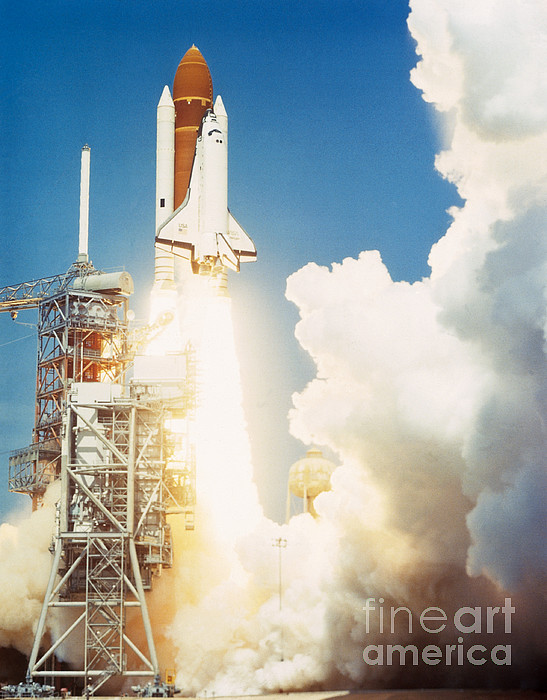 Space Shuttle Challenger #1 Greeting Card by Science Source