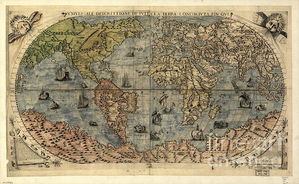 World Map, 16th Century Jigsaw Puzzle by Science Source - Science