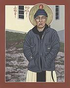 Holy World Evangelist Thomas Merton 267 Painting by William Hart McNichols