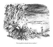 I'm Sorry, Folks, But The Park Closes At Sundown Drawing by Robert Weber