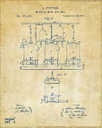 1873 Brewing Beer and Ale Patent Artwork - Vintage Digital Art by Nikki Marie Smith