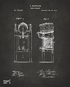 1876 Beer Keg Cooler Patent Artwork - Gray Digital Art by Nikki Marie Smith