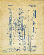 1908 Flute Patent - Vintage Digital Art by Nikki Marie Smith