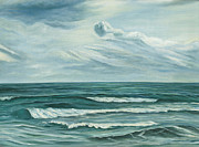 Waving Sea Painting by Angeles M Pomata