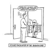 A Close Encounter Of The Seventh Kind Drawing by Tom Cheney