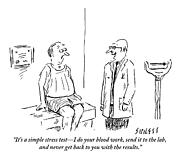 A Doctor Checks In With His Balding Patient Drawing by David Sipress