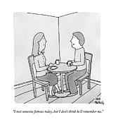 A Man Talks To His Wife Over Tea Drawing by Amy Hwang