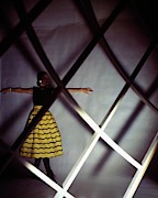 A Model Behind Metal Lattice Photograph by Serge Balkin