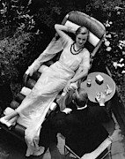 A Woman In A Chiffon Tea Gown In A Chaise Longue Photograph by The 3