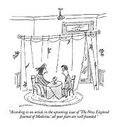 According To An Article In The Upcoming Issue Drawing by Michael Maslin