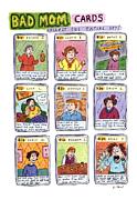 Bad Mom Cards Collect The Whole Set Drawing by Roz Chast