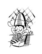 Bee Drawing by Tom Bachtell