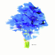 Blue Flower Bouquet Digital Art by Rafael Salazar