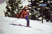 Charlotte Rampling Skiing Photograph by Arnaud de Rosnay