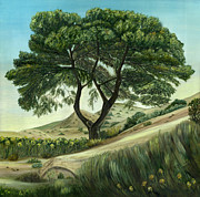 Desert Pine Painting by Angeles M Pomata