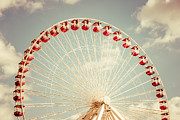 Ferris Wheel Chicago Navy Pier Vintage Photo Photograph by Paul Velgos