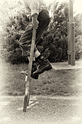 First Time on Stilts at White Pine Village in Ludington Michigan Photograph by Mary Lee Dereske