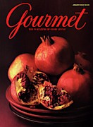 Gourmet Cover Featuring A Plate Of Pomegranates Photograph by Romulo Yanes