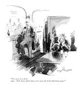 He Must Be A Yale Man. He's Been Sittin' Drawing by Kemp Starrett