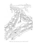 Marooned Drawing by Ned Hilton