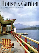 House & Garden Cover Of Women Sitting On The Deck Photograph by Robert M. Damora